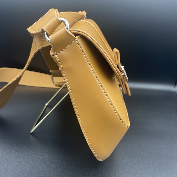 Tan Vegan Leather Boho Crossbody/Shoulder Bag-Purse 8.5"x5" NWOT Madison‎ West - Picture 6 of 16